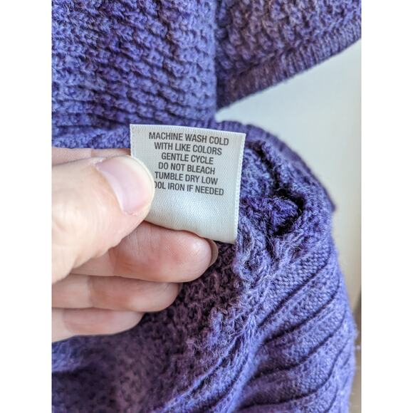 Dressbarn Women's Long Sleeve Purple Cowl Neck Blended Fiber Sweater Size 22/24 - Picture 5 of 5